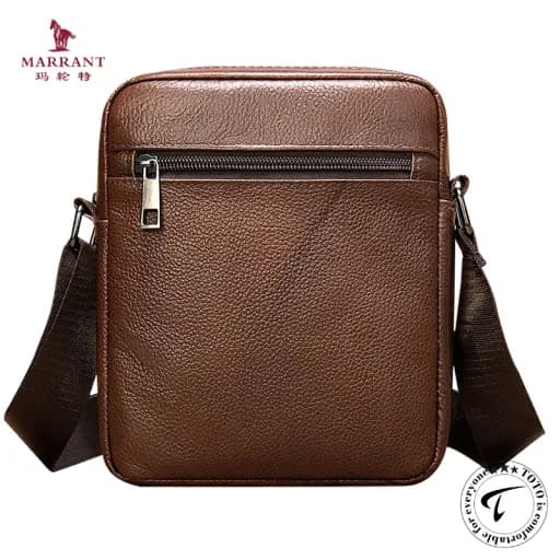 MARRANT 7362 Genuine Cowhide Leather Crossbody Messenger Bag for Men & Women