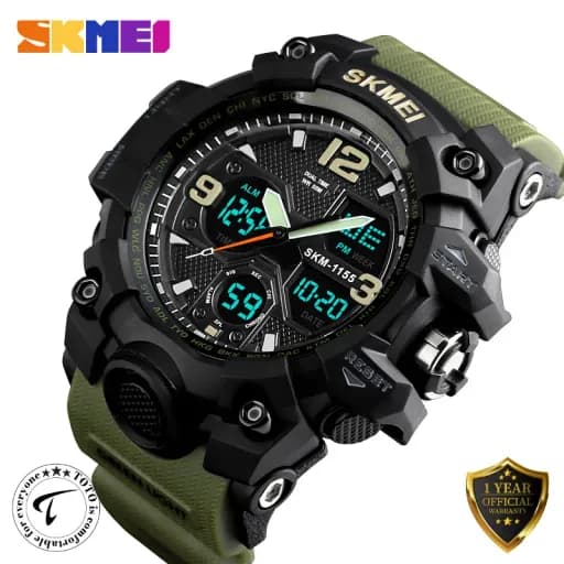 SKMEI 1155B Duel Display Military Sports Wrist Watch for Men