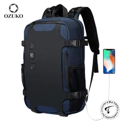 OZUKO 9388 USB Charging Laptop Backpack for Unisex