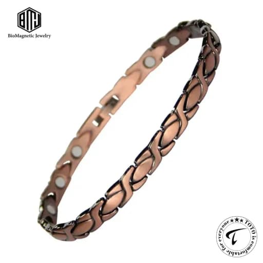 BioMagnetic CB006 99.9% Pure Copper Magnetic Bracelet – Adjustable Unisex Chain Link Design with Neodymium Magnets