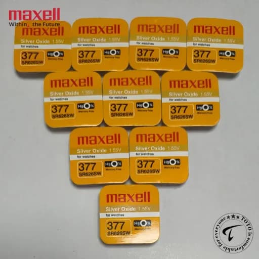 MAXELL 377 (SR626SW) Long Lasting Watch & Calculator Battery – 10 Pieces
