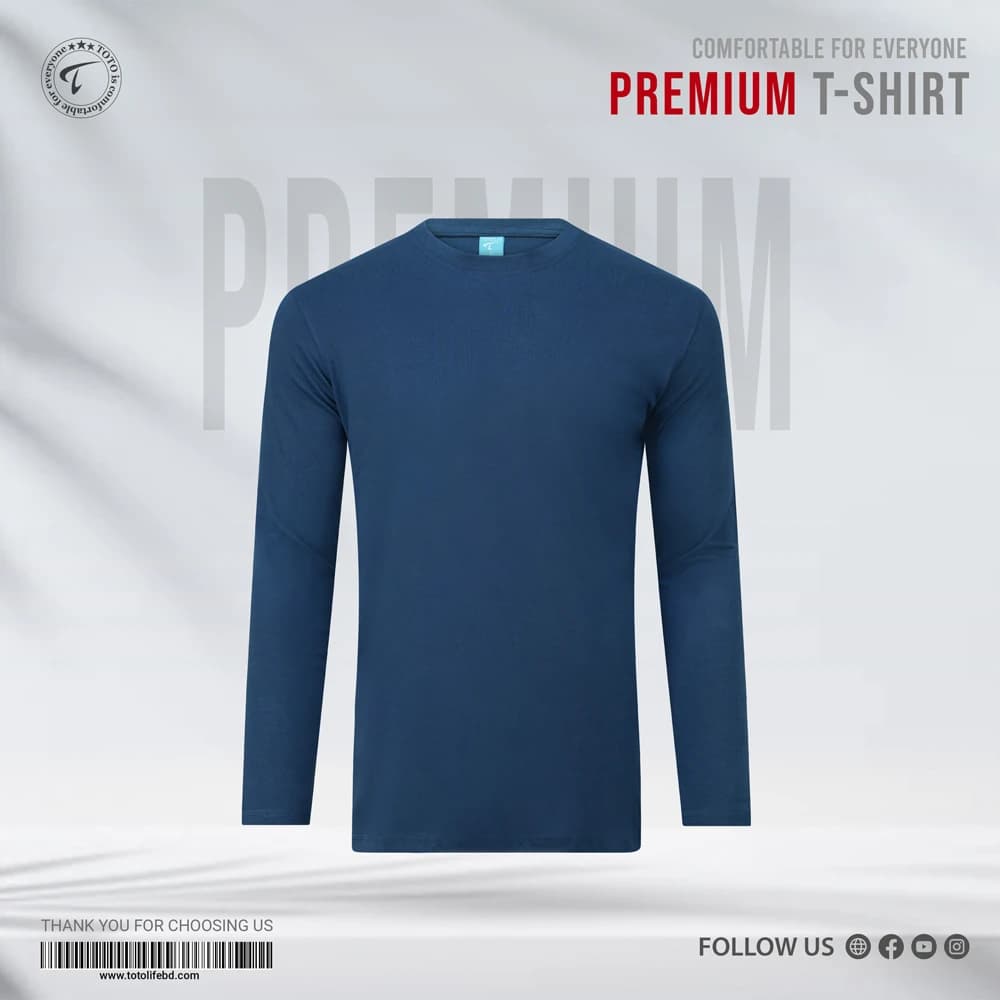 Premium Long Sleeve Tees - Blue Opal