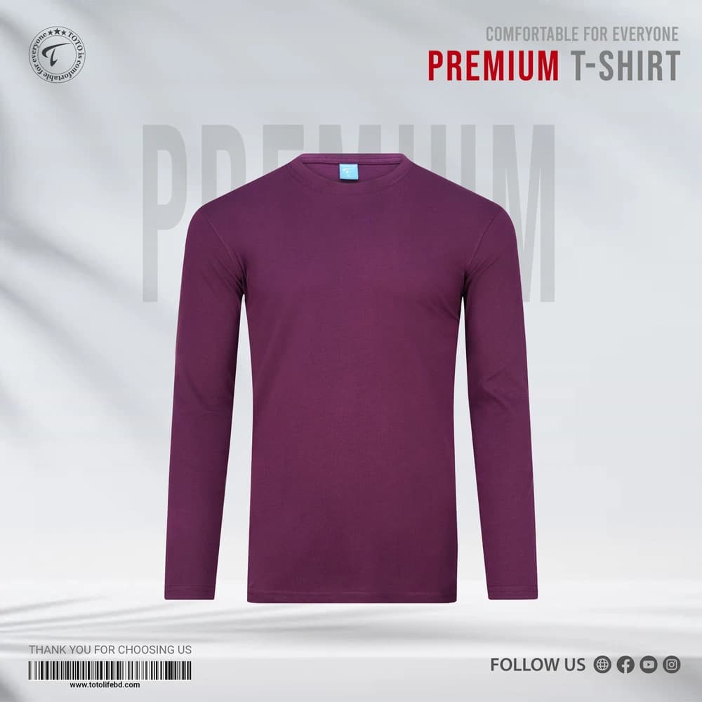 Premium Long Sleeve Tees - Italian Plum
