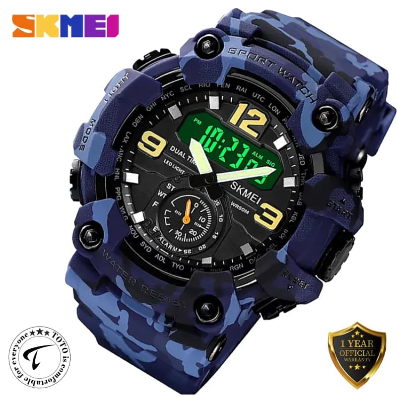 SKMEI 1637 Duel Display Military Sports Wrist Watch for Men