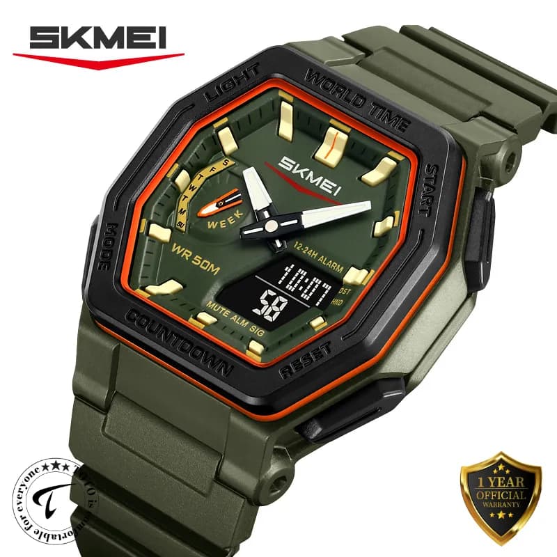 SKMEI 2438 Duel Display Luxury Wrist Watch for Men