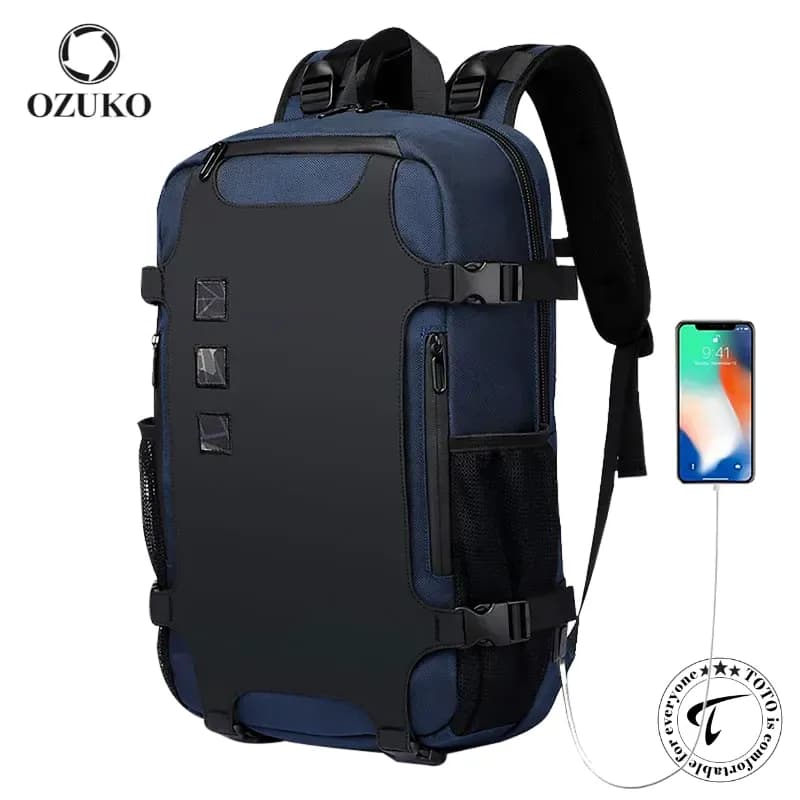OZUKO 9388 USB Charging Laptop Backpack for Unisex