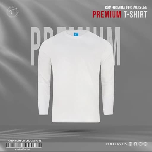 Premium Long Sleeve Tees - Bright White