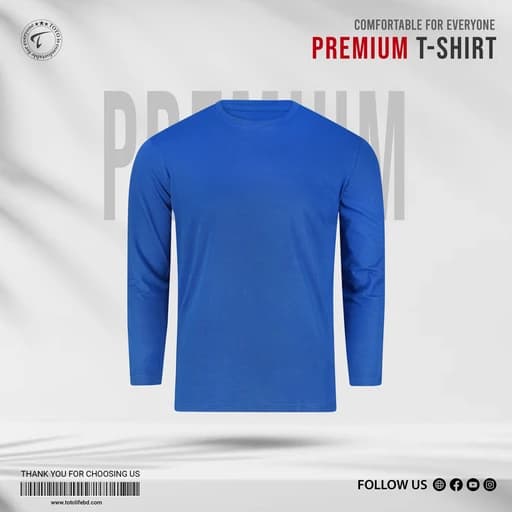 Premium Long Sleeve Tees - Galaxy Blue